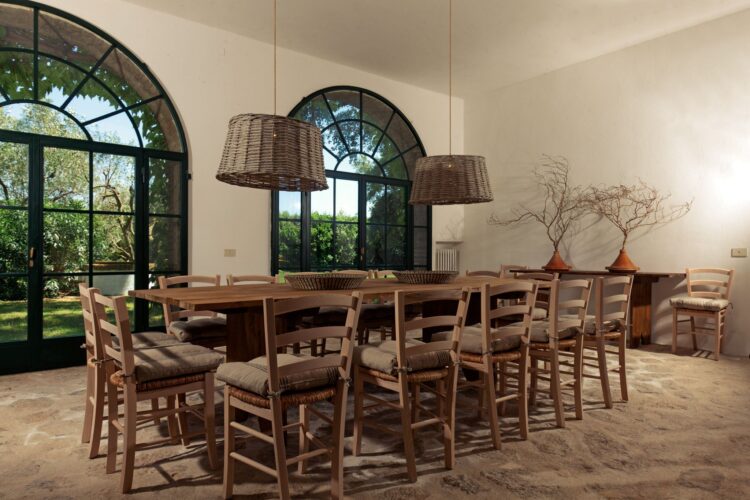 Casa Quercia Luxus Ferienhaus Maremma Italien Mieten Esstisch