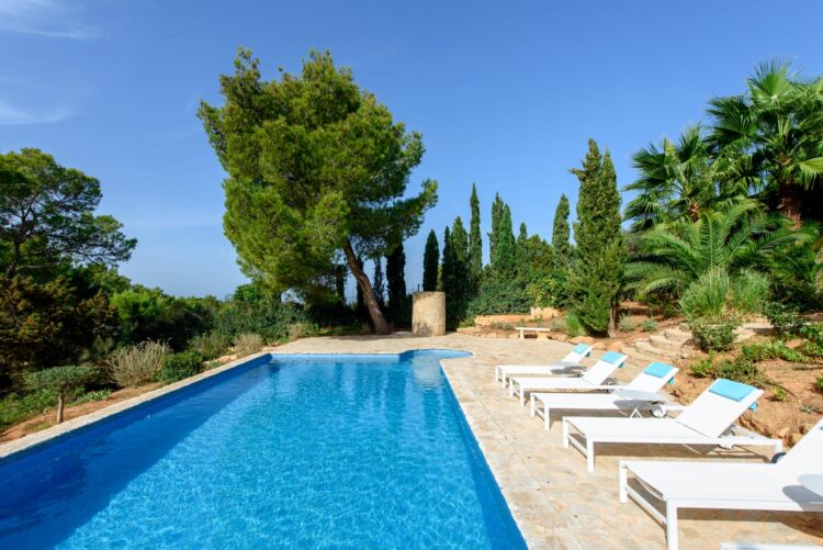 Casa Soleil Luxus Ferienhaus Ibiza Mieten Poolterrasse
