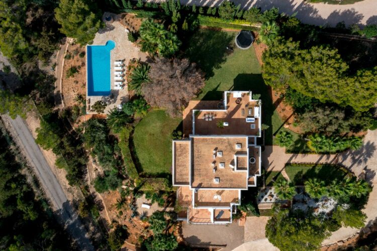 Casa Soleil Exklusives Ferienhaus Ibiza Mieten Drohne