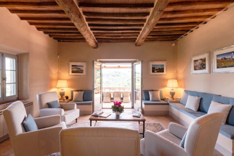 Casale Castelfalfi Luxus Ferienhaus Toskana Mieten Für Bis Zu 10 Gästen Wohnzimmer
