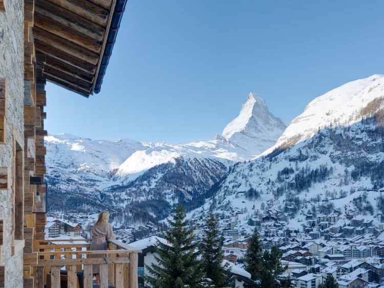 Chalet Angelo Zermatt Balkon Mit Traumhafter Aussicht