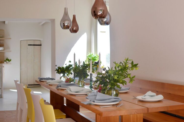 Charming Farmhouse Luxus Ferienhaus Toskana Italien Mieten Esstisch