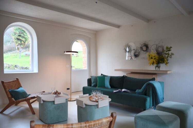 Charming Farmhouse Luxus Ferienhaus Toskana Italien Mieten Wohnzimmer