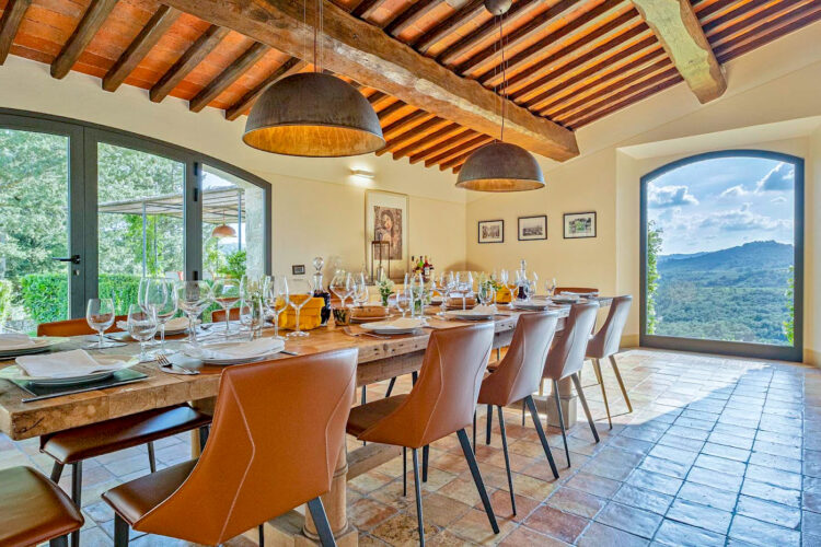 Chianti Country Estate Ferienhaus Toskana Mieten 14 Personen Esstisch Innen