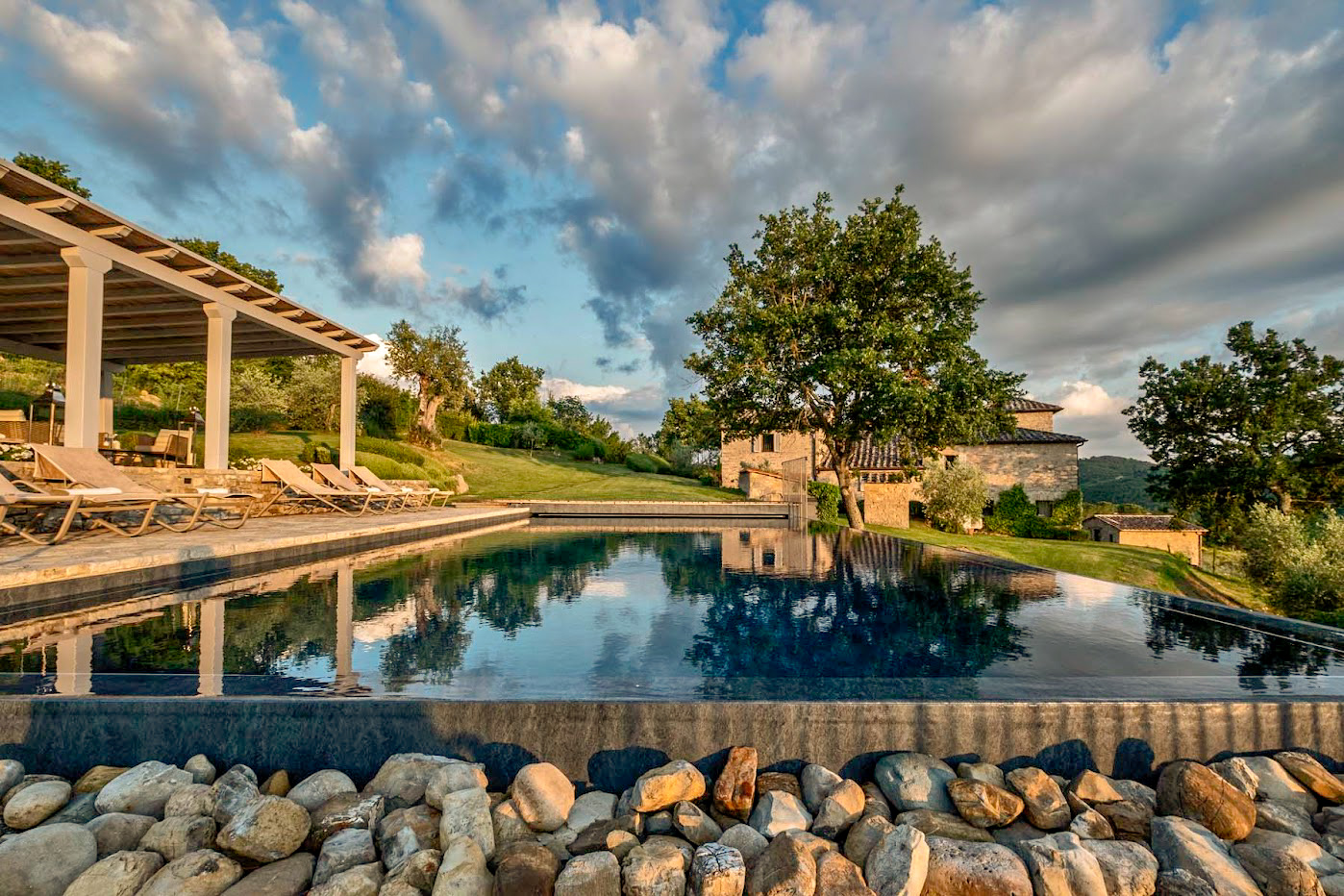 Chianti Country Estate Ferienhaus Toskana Mieten 14 Personen Poolansicht