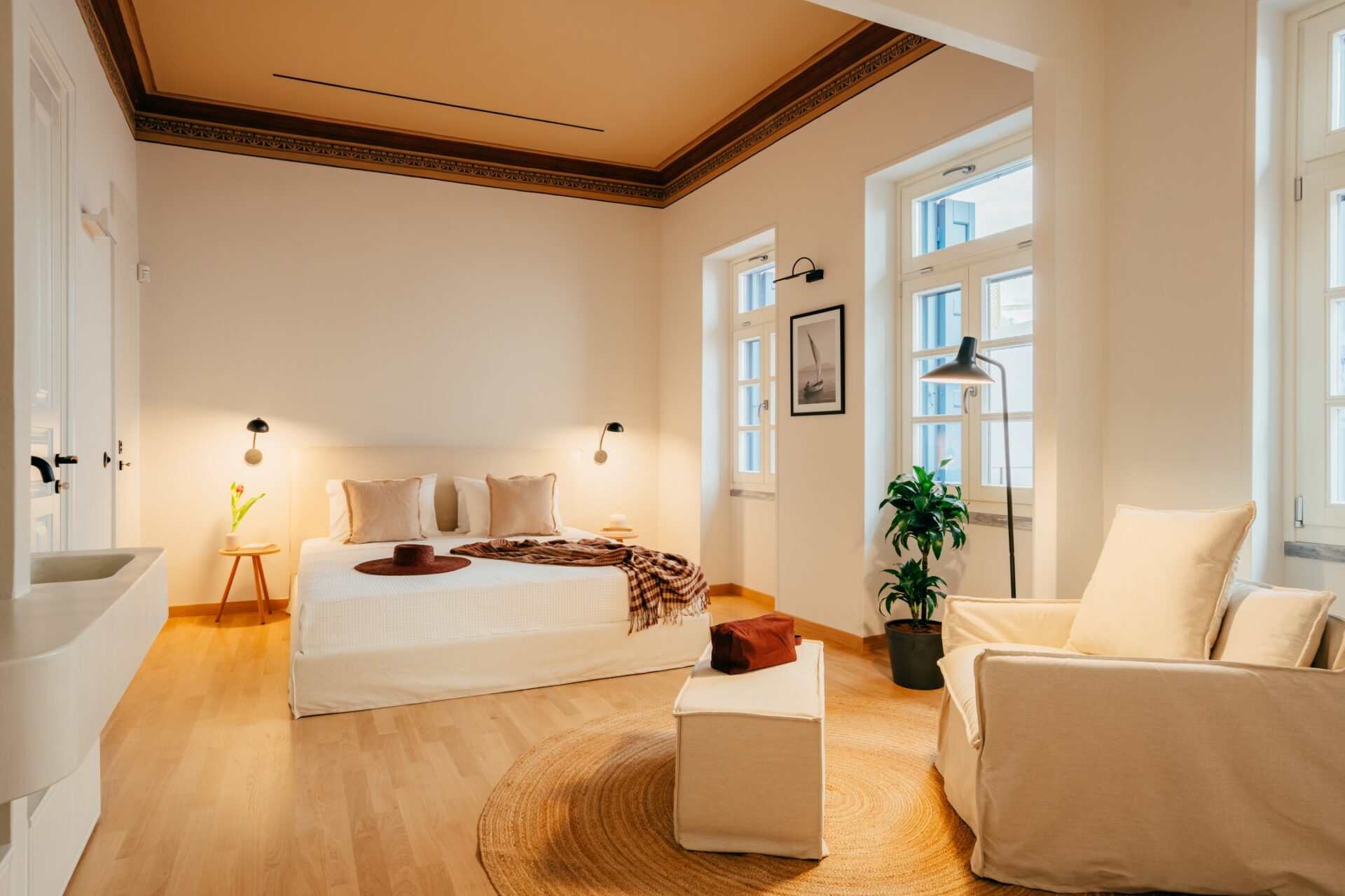 City Escape Athen Luxus Ferienhaus Altstadt Mieten Schlafzimmer