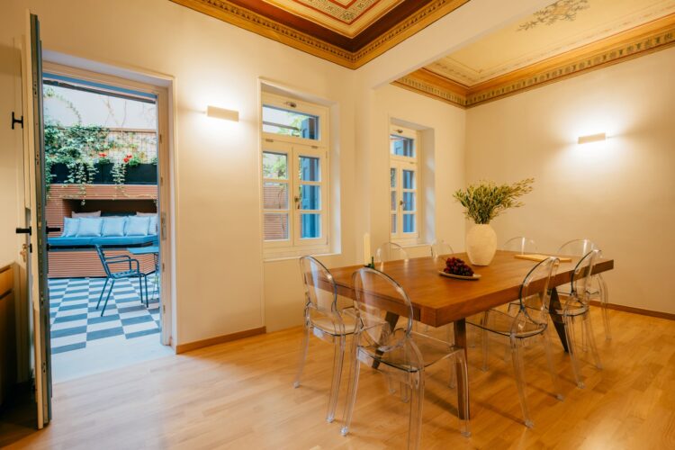 City Escape Athen Luxus Ferienhaus Altstadt Mieten Wohnbereich