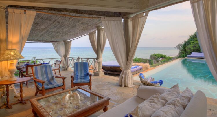 Cliff Villa Luxus Ferienvilla Kenia Am Strand Mieten Lounge