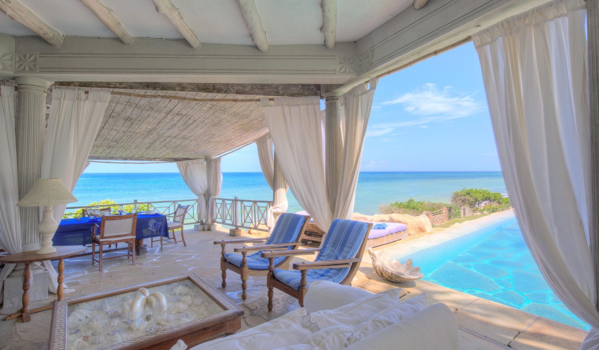 Cliff Villa Luxus Ferienvilla Kenia Am Strand Mieten Pavillon