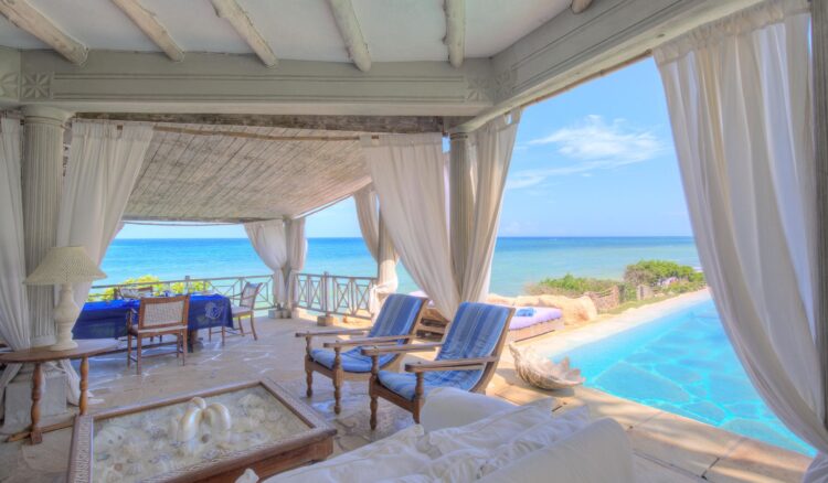 Cliff Villa Luxus Ferienvilla Kenia Am Strand Mieten Pavillon