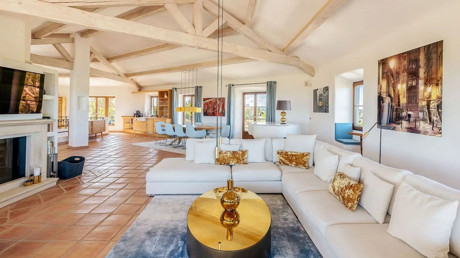 Clifftop Retreat Luxus Ferienhaus Algarve Portugal Mieten Wohnzimmer