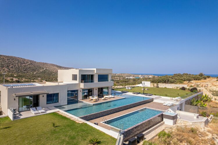 Coastal Retreat Luxus Ferienhaus Kreta Am Meer Mieten Außen