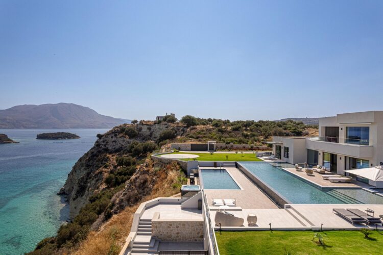 Coastal Retreat Luxus Ferienhaus Kreta Am Meer Mieten Außenansicht