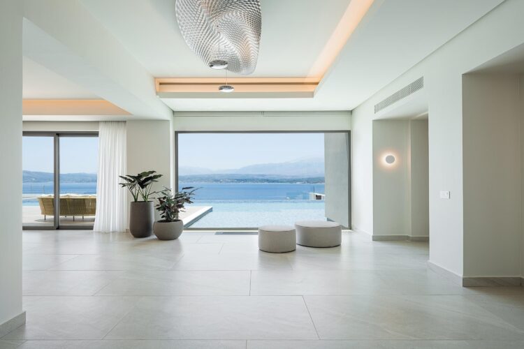 Coastal Retreat Luxus Ferienhaus Kreta Am Meer Mieten Living