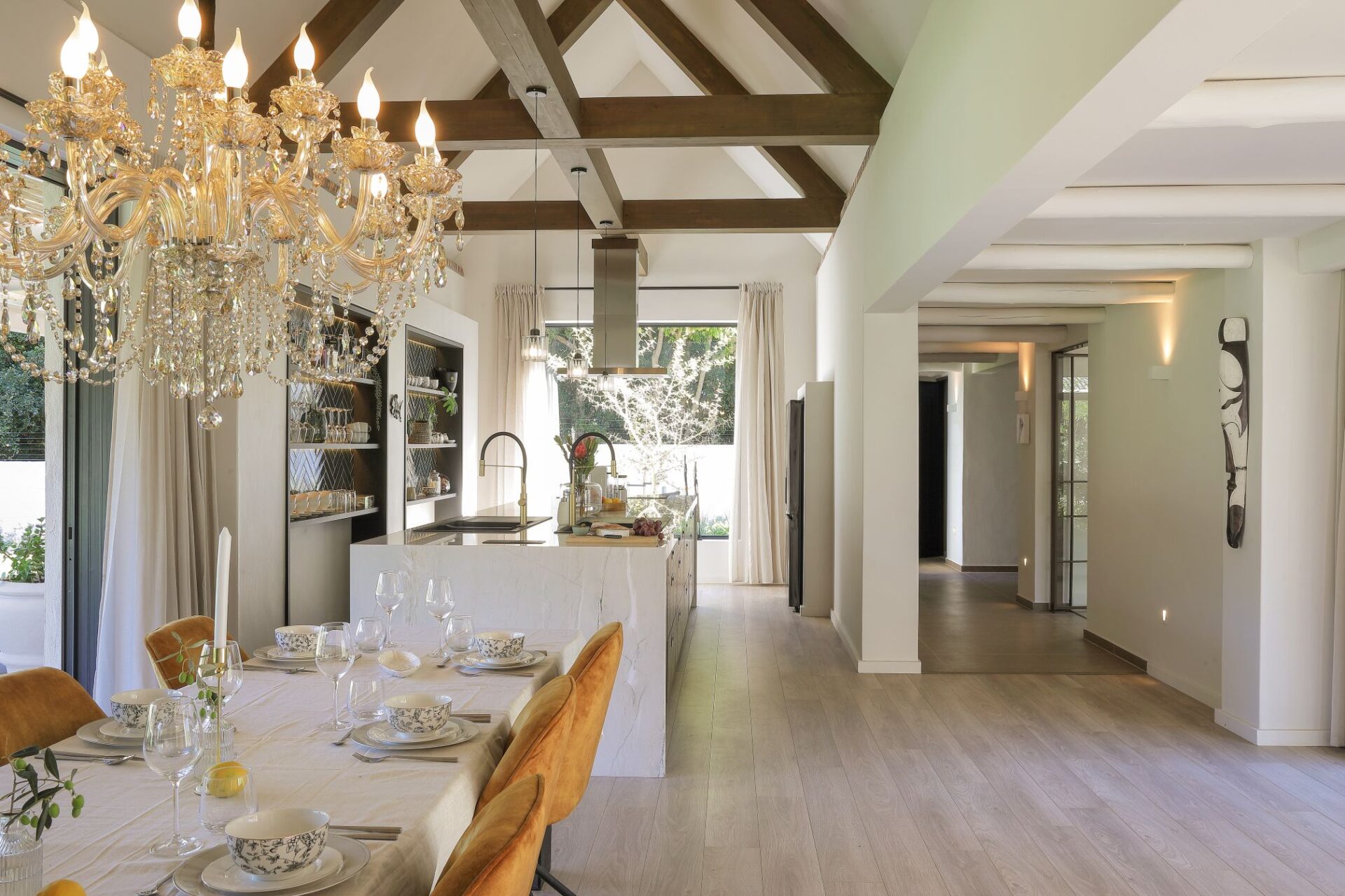 Constantia Hill Villa Luxus Ferienhaus Kapstadt Mieten Esstisch