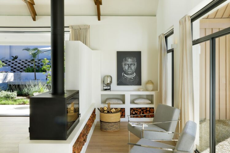 Constantia Hill Villa Luxus Ferienhaus Kapstadt Mieten Kamin