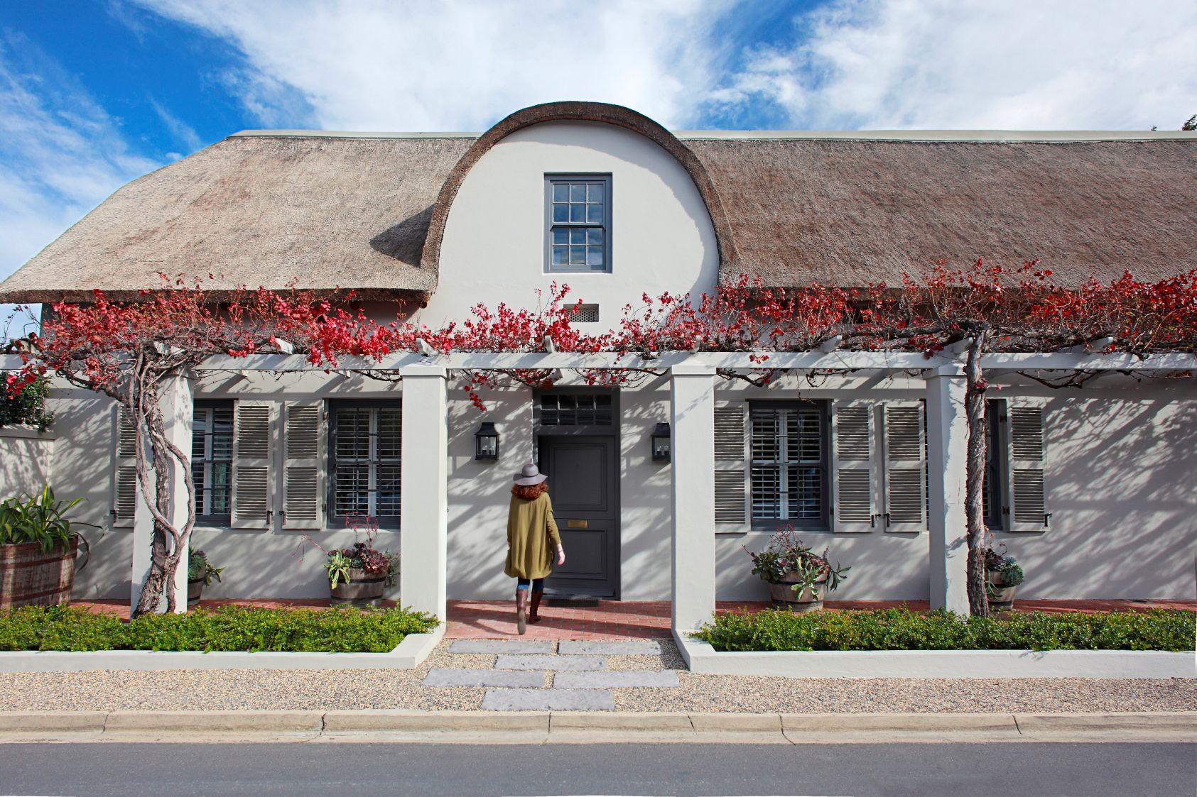 Country Escape Franschhoek Luxus Villa Winelands Südafrika Mieten Eingang