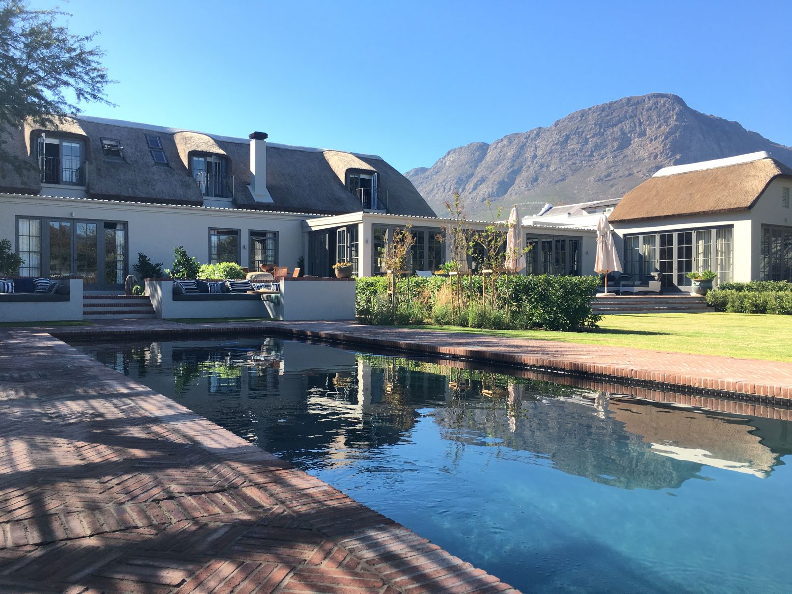 Country Escape Franschhoek Luxus Villa Winelands Südafrika Mieten Pool