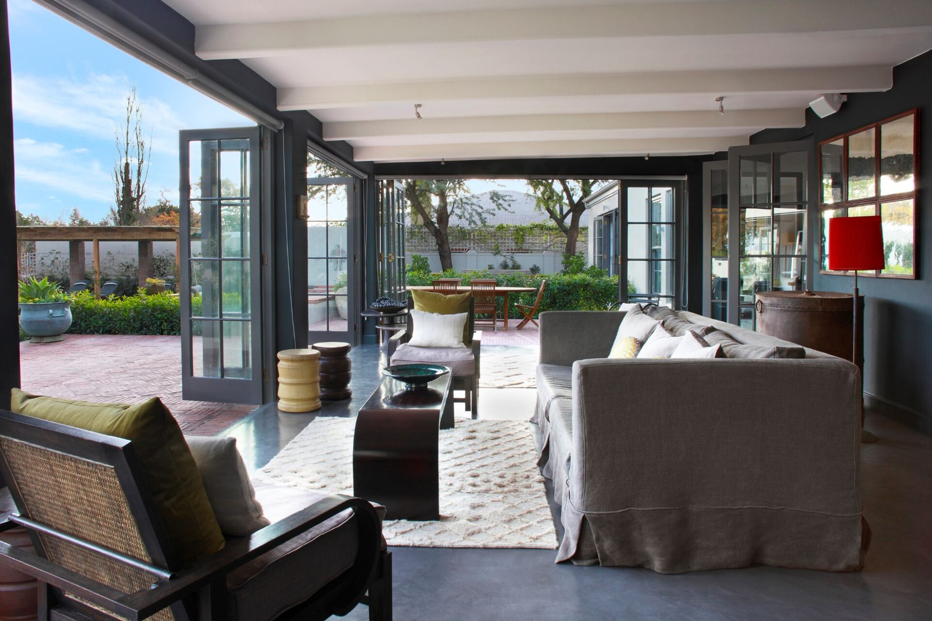 Country Escape Franschhoek Luxus Villa Winelands Südafrika Mieten Veranda