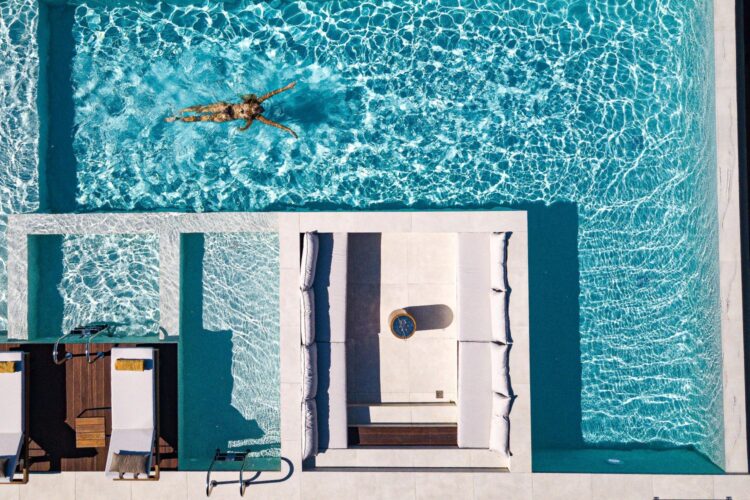 Cove Retreat Luxus Ferienhaus Kreta Am Meer Mieten Drohne