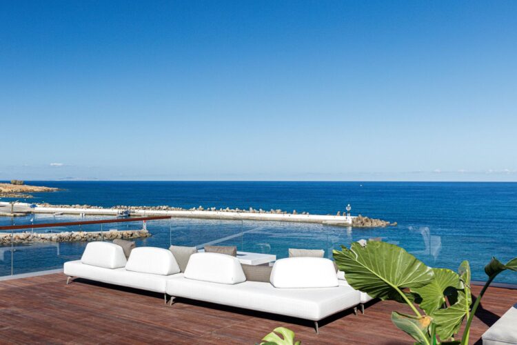 Cove Retreat Luxus Ferienhaus Kreta Am Meer Mieten Lounge
