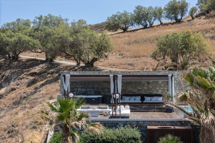 Cove Retreat Luxus Ferienhaus Kreta Am Meer Mieten Terrasse