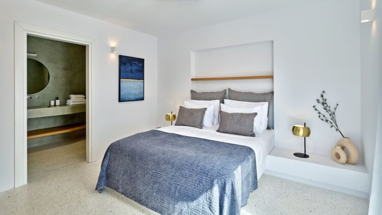 Design Villa Alma Luxuriöses Ferienhaus Paros Mit Pool Schlafzimmer