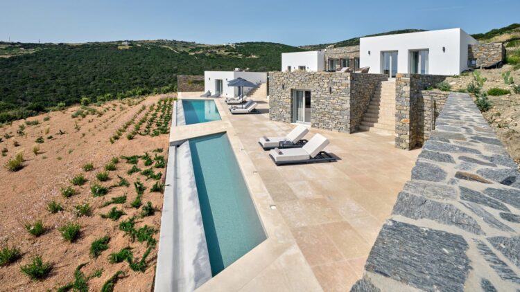 Design Villa Alma Luxus Ferienhaus Paros Mit Pool Außenansicht