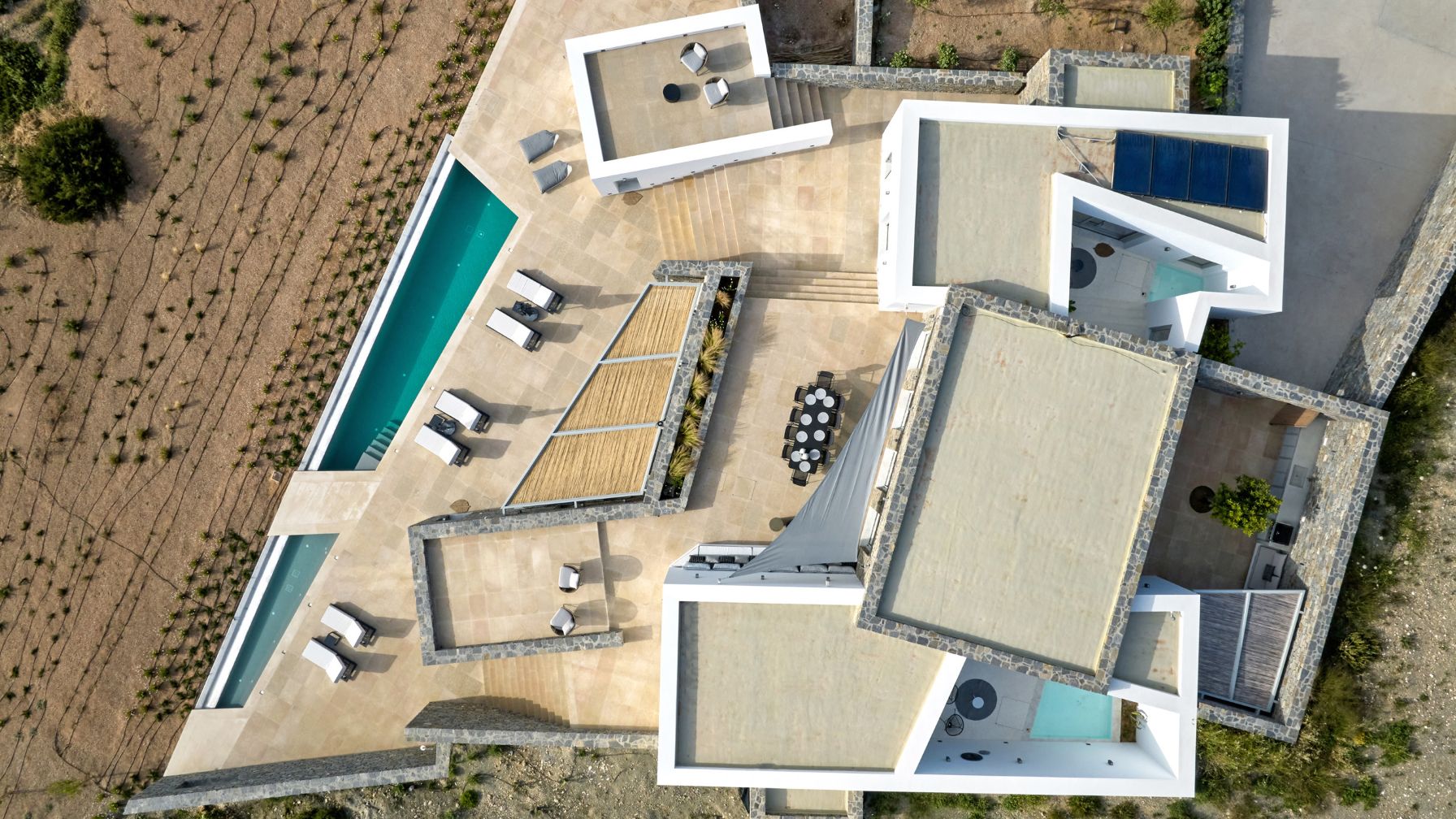 Design Villa Alma Luxus Ferienhaus Paros Mit Pool Drohne