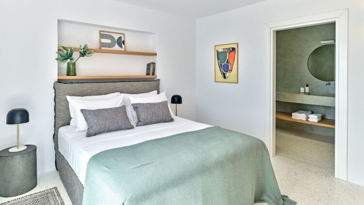 Design Villa Alma Luxus Ferienvilla Paros Mit Pool Schlafzimmer