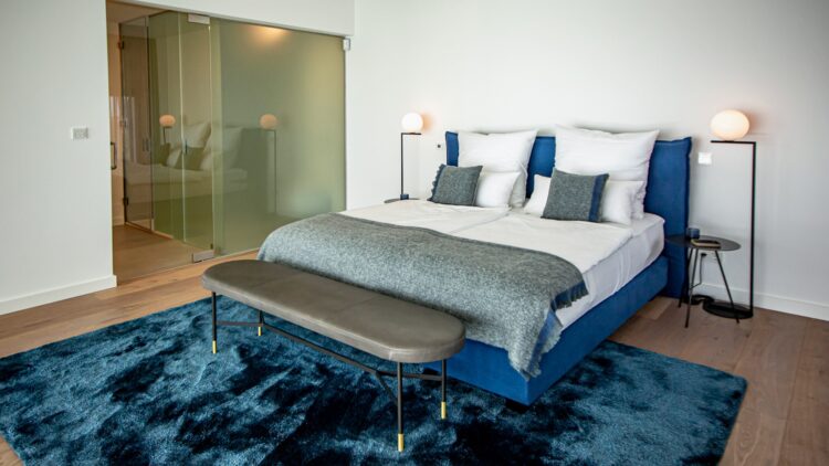 Design Villa Baleeira Traumhaftes Ferienhaus Algarve Portugal Drittes Schlafzimmer