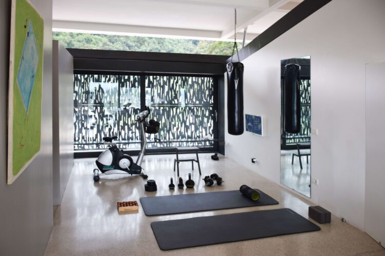Designvilla Lucca Luxus Ferienhaus Toskana Italien Gym