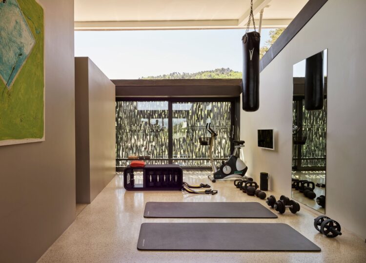 Designvilla Lucca Luxus Ferienhaus Toskana Mieten Gym