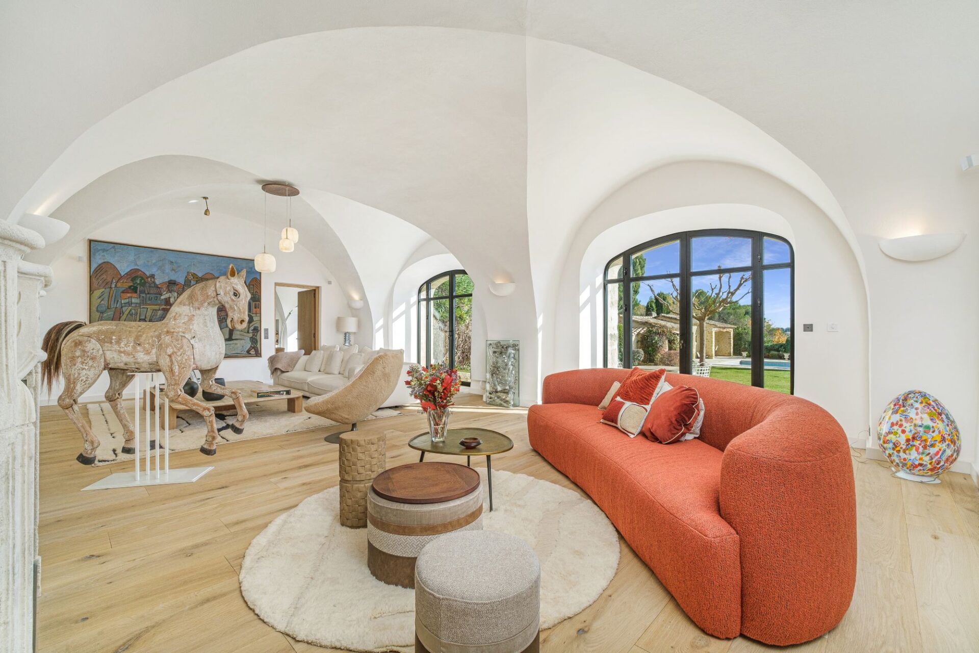 Domaine Vignobles Luxus Ferienvilla Provence Mieten Sofa