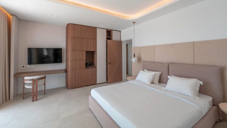 Doppelzimmerposeidon Grand Sea Villa Luxus Ferienvilla Mykonos Am Meer Wohnzimmer