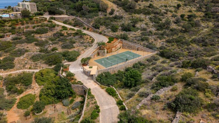 Elounda Luxus Ferienhaus Kreta Mieten Sportanlage