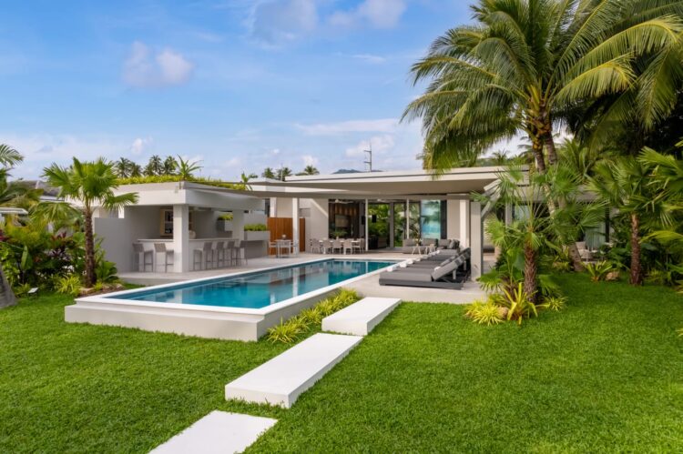 Emotion Beachfront Villa Luxus Ferienhaus Koh Samui Garten
