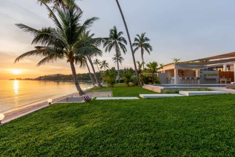 Emotion Beachfront Villa Luxus Ferienhaus Koh Samui Sonnenuntergang