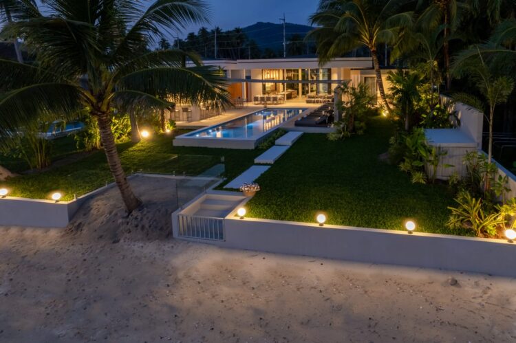 Emotion Beachfront Villa Luxus Ferienhaus Koh Samui By Night