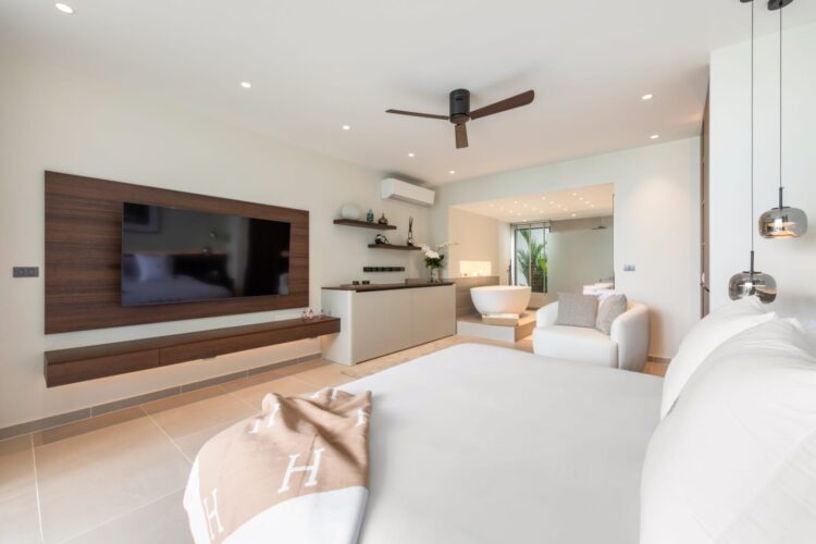 Emotion Beachfront Villa Luxusvilla Koh Samui Mieten Bett