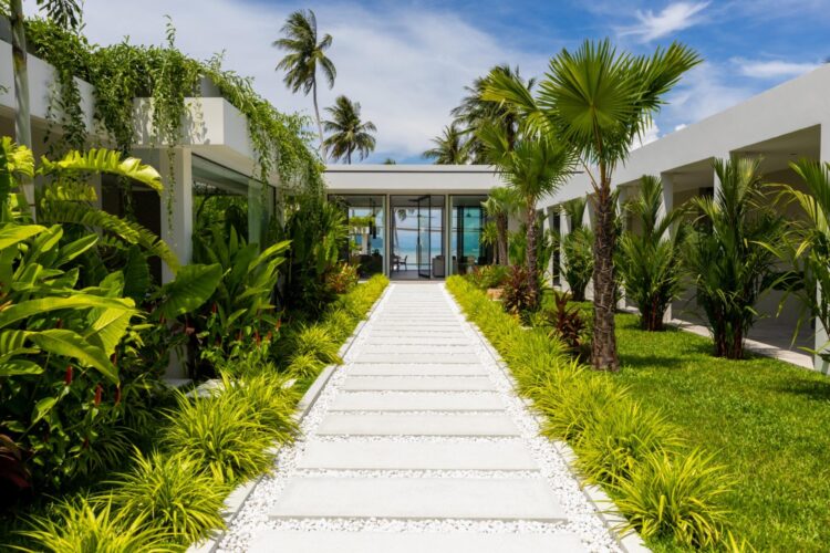 Emotion Beachfront Villa Luxusvilla Koh Samui Mieten Eingang