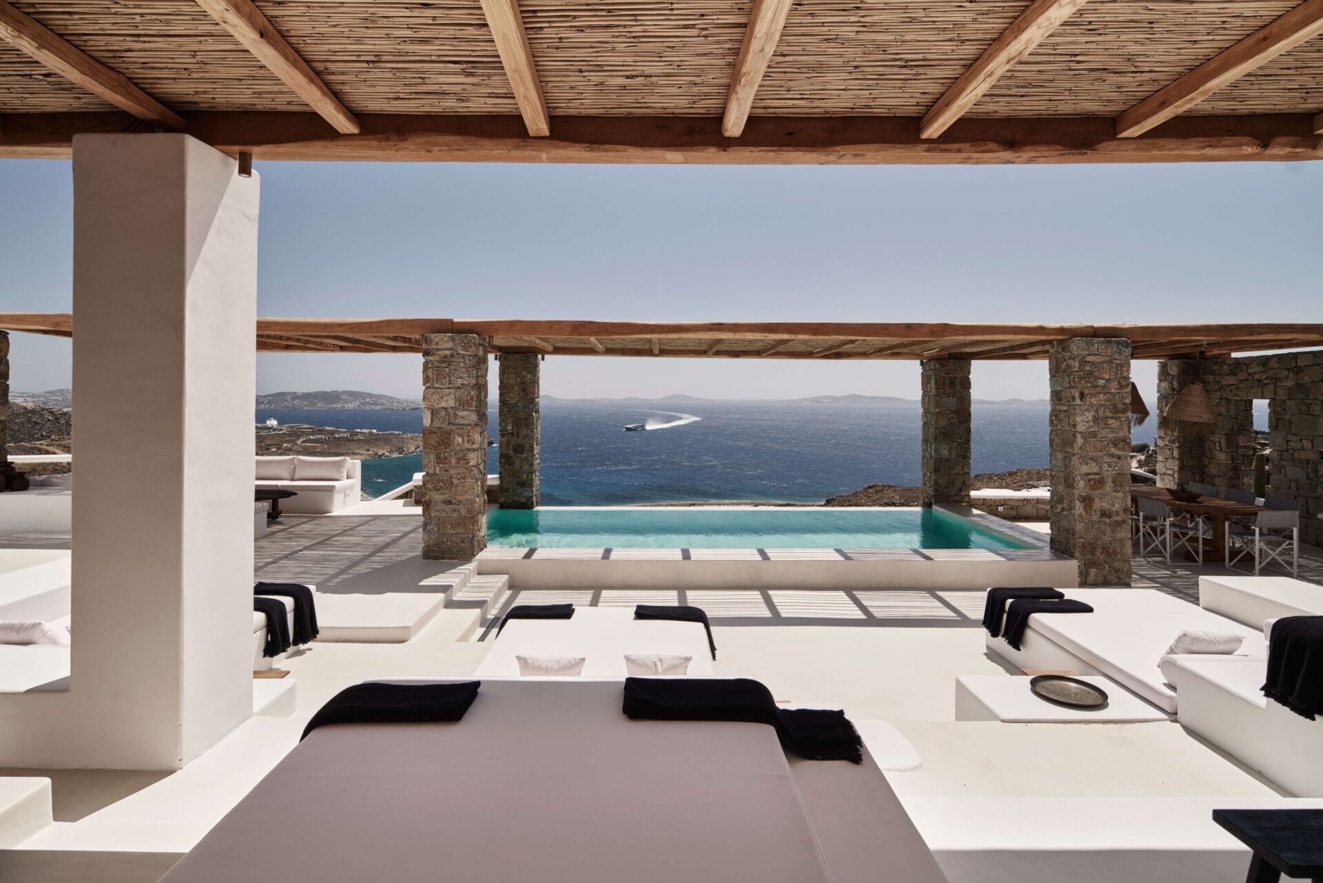 Euphoria Villa Luxus Ferienvilla Mykonos Mit Pool Mieten Poolterrasse