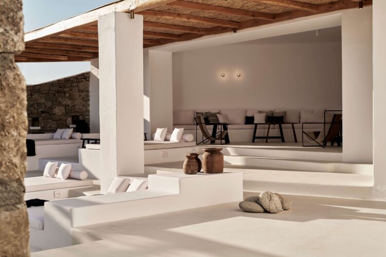 Euphoria Villa Luxuriöses Ferienhaus Mykonos Mit Pool Mieten Outdoor Lounge