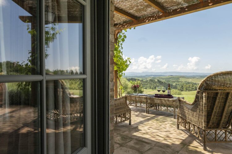 Farmhouse On The Hill Luxus Ferienhaus Toskana Mieten Ausblick