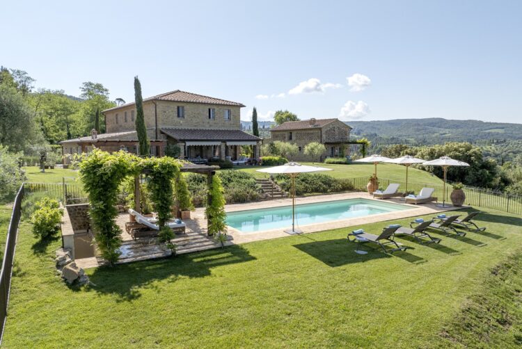 Farmhouse On The Hill Luxus Ferienvilla Toskana Mieten Außen
