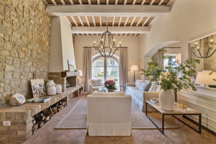 Farmhouse On The Hill Luxus Ferienvilla Toskana Mieten Living