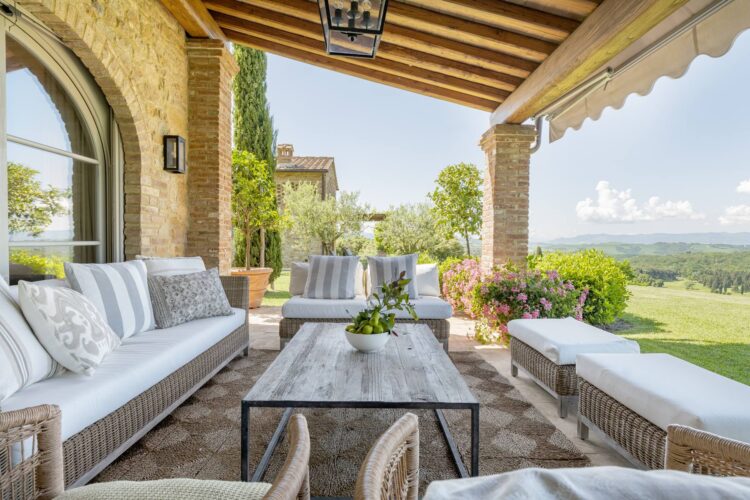 Farmhouse On The Hill Luxus Ferienvilla Toskana Mieten Lounge