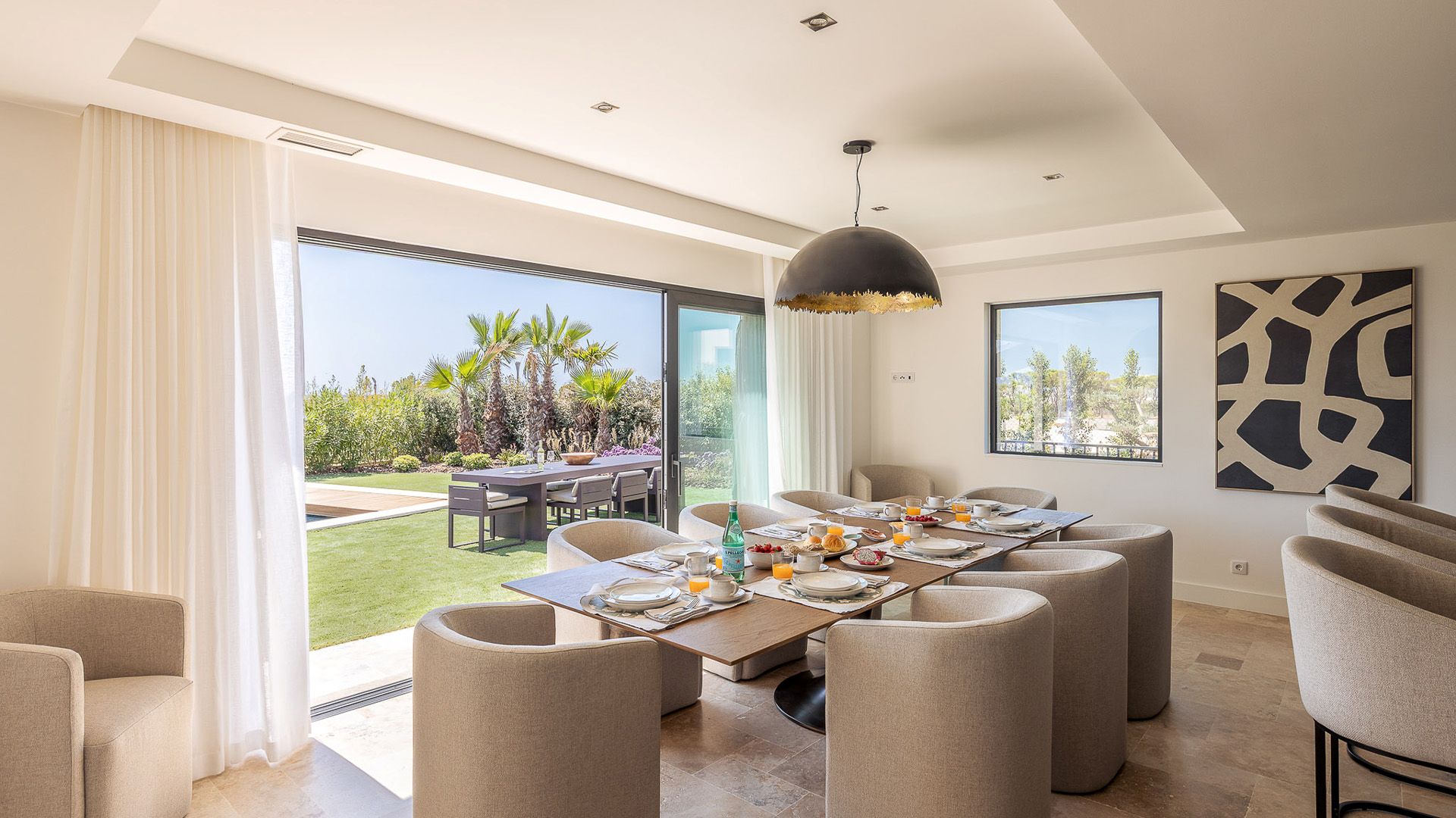 Faro Home Luxus Ferienhaus Algarve Portugal Mieten Esstisch
