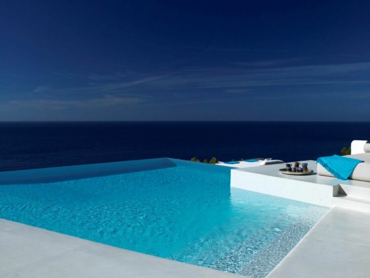Finca Ethno Mar Villa Mit Meerblick Auf Ibiza Mieten Infinity Pool Mit Meerblick