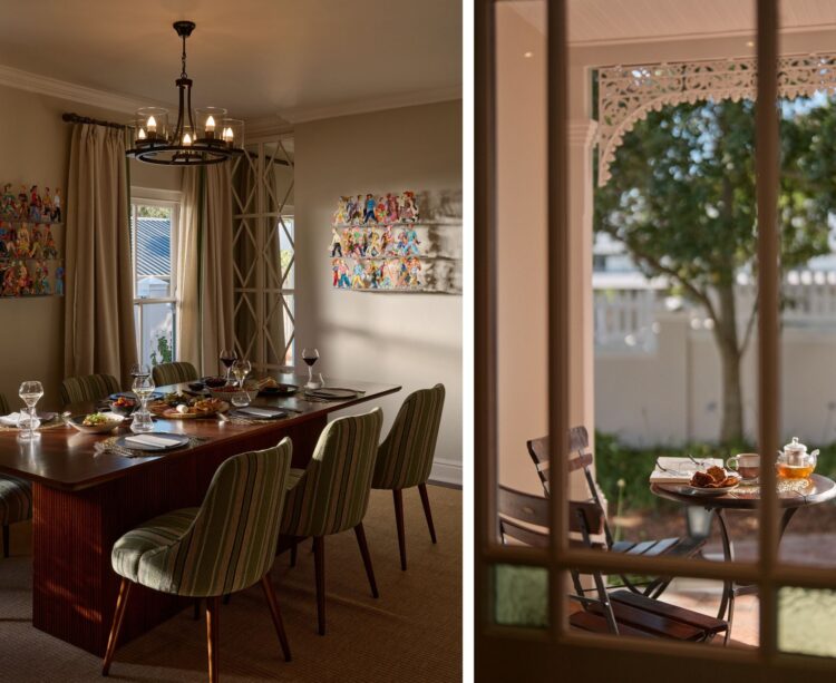 Franschhoek Cottage Luxus Ferienhaus Winelands Südafrika Mieten Dining